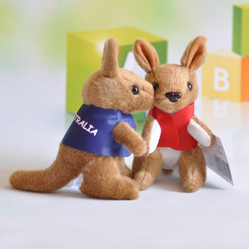 澳大利亚国宝毛绒玩具澳洲袋鼠公仔可爱娃娃小号抓机礼物定制LOGO