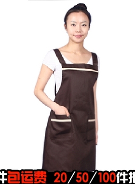 AE29 厂家直销 韩版时尚家居 厨房围裙 咖啡厅服务员工作长款围裙