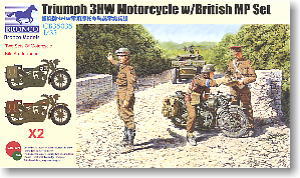 威骏 CB35035 二战英国 凯旋 3HW 摩托车及军事警察
