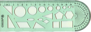 蝴蝶牌几何模板含量角器各类圆几何图形绘图制图设计