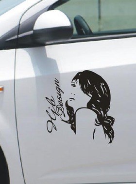 美女车贴 女人车贴 汽车贴纸 人物贴 车门贴侧身贴划痕贴