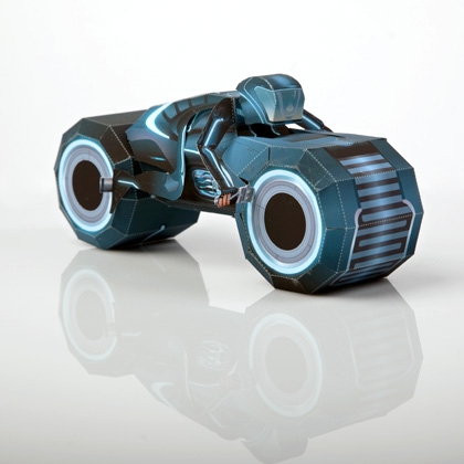 电影创战纪TRON: Legacy中的摩托车3D纸模型diy带纸质说明
