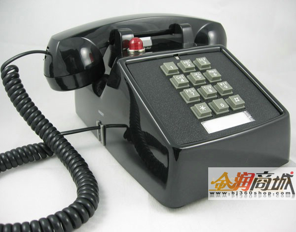 机械金属铃声电话机，出口美国经典仿古电话机老式复古古董黑电话