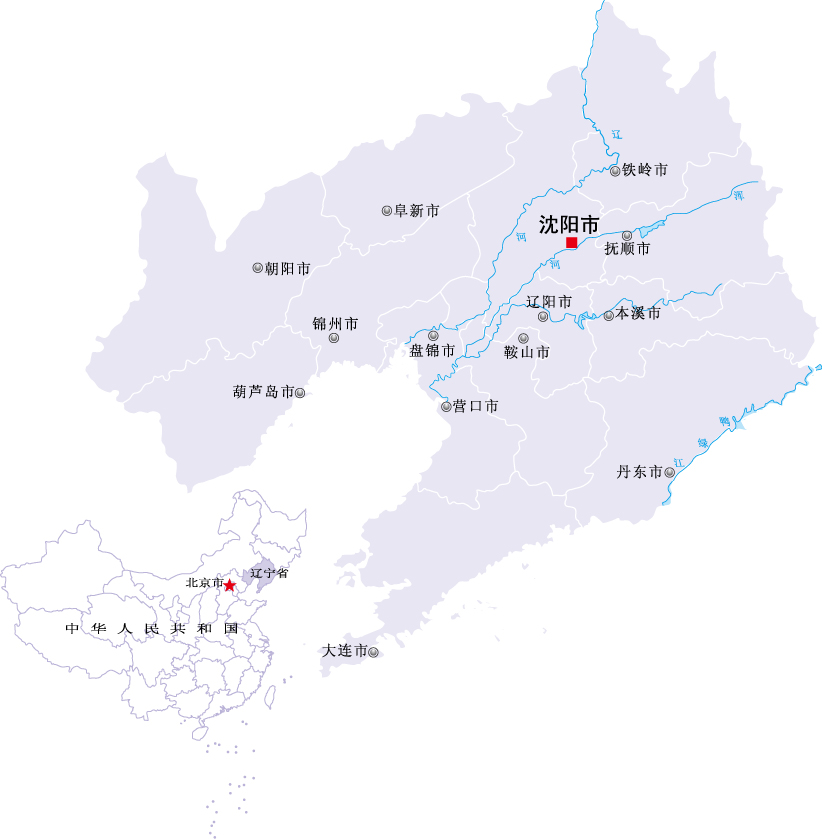 辽宁省地图 简单行政区划分区图 非实物地图 AI矢量设计素材