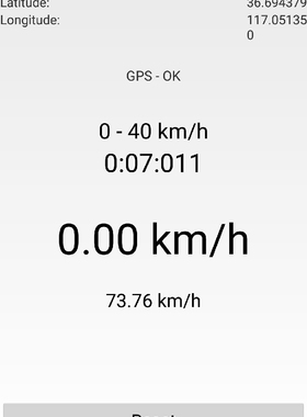 摩托车汽车发动机手机自动记录车子加速时间，最高时速的小软件