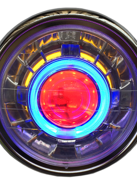 摩托车天剑EN125圆灯大灯双光透镜总成氙气灯改装Q5海5天使恶魔眼