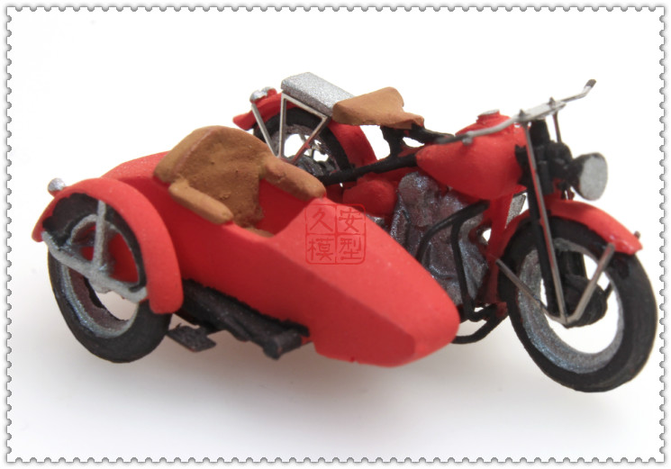 ARTITEC 387.29 二战两轮功臣 哈雷摩托车模型 解放者带偏斗 红色