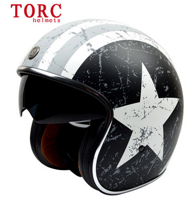 美国TORC正品宝马摩托车头盔半盔哈雷后座头盔男女复古盔太子盔