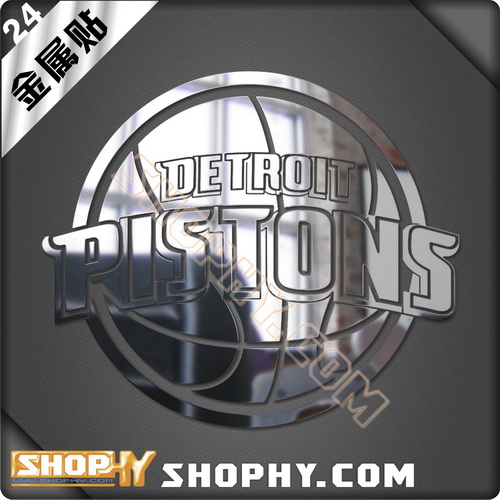 NBA篮球底特律活塞队标志金属贴动漫周边手机自行车汽车贴纸24
