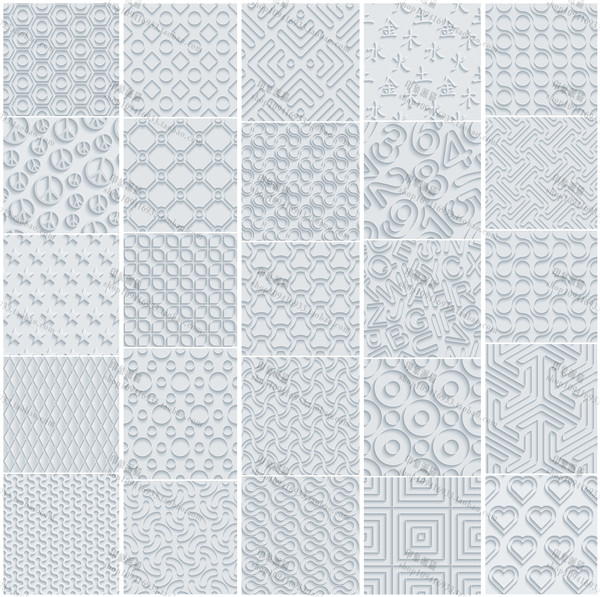 矢量设计素材 抽象立体几何3D连续图案迷宫背景 EPS格式 25P