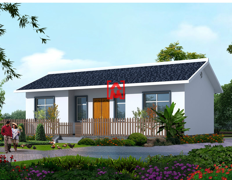 漂亮简单实用一层新农村自建房设计图纸别墅CAD施工图效果图