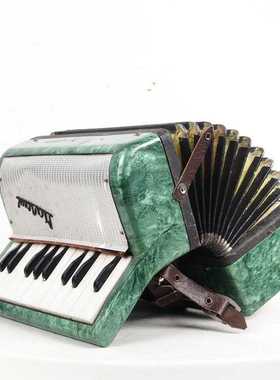 上世纪70年代西洋古董老物件稀有Mnanul小型手风琴20键12贝斯