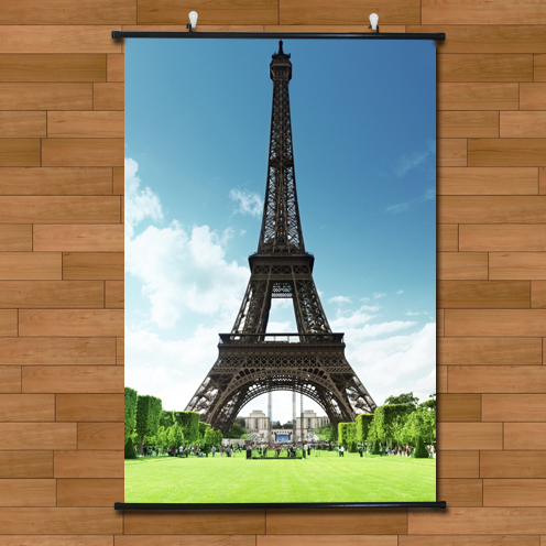 埃菲尔铁塔都是风景唯美挂轴画有框画巴黎卧室酒店海报装饰画壁画