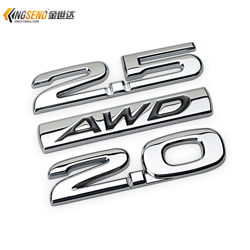 适用于阿特兹昂克赛拉2.5四驱标AWD车贴金属装饰汽车改装2.0车标