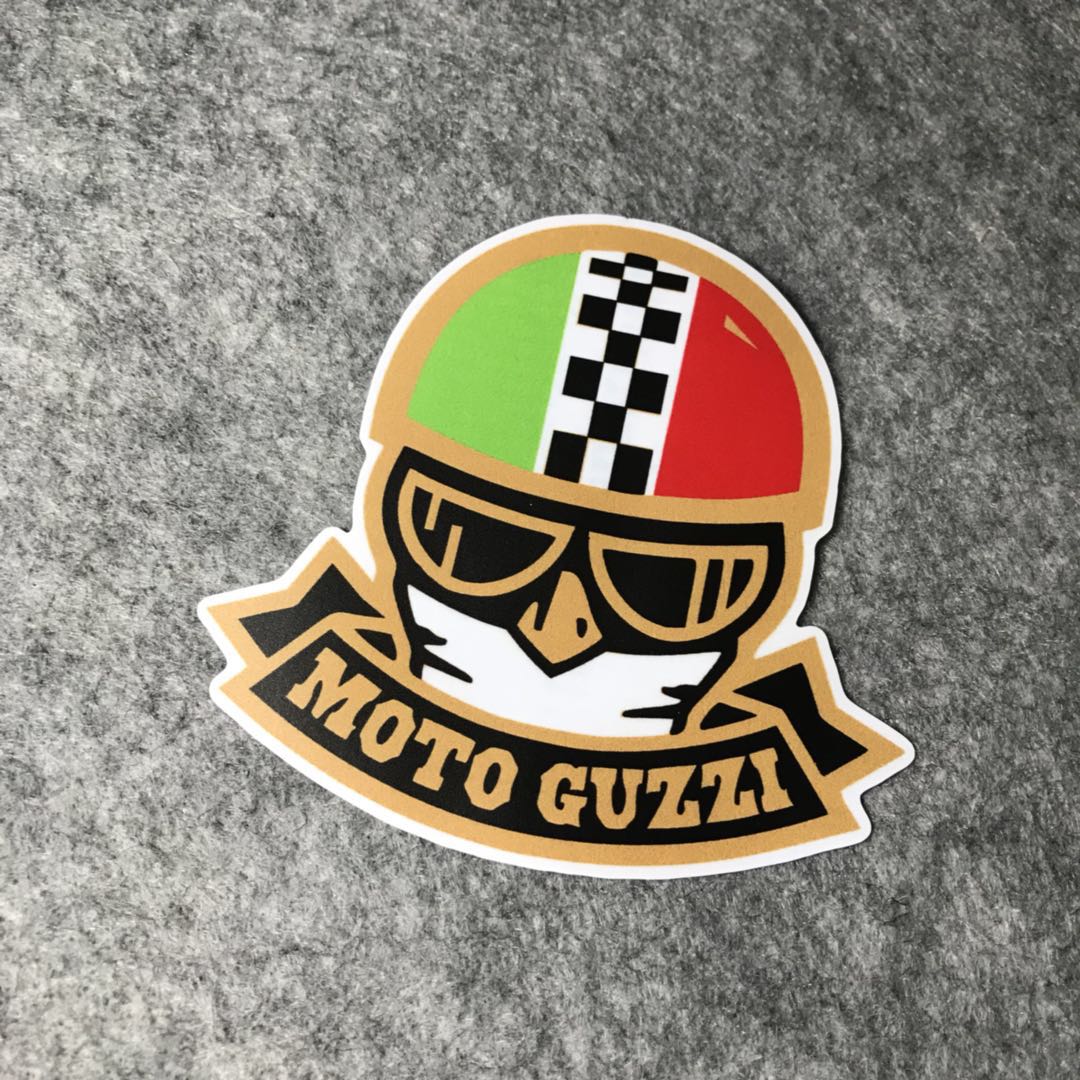 适用于guzzi 古兹标摩托改装车贴后窗划痕遮挡GP经典机车摩托D765