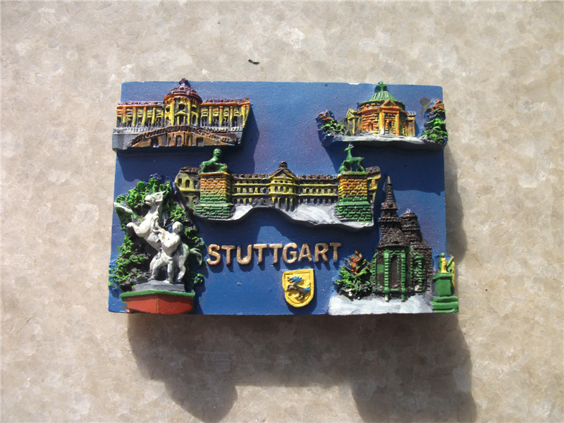 世界旅游纪念冰箱贴 德国 斯图加特 精美全景 世界著名汽车城