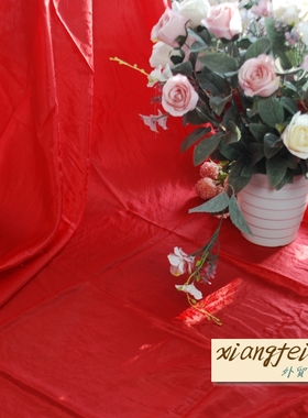 外贸原单 成品酒红色大红色纯色灰色大桌布餐桌装饰背景盖布处理