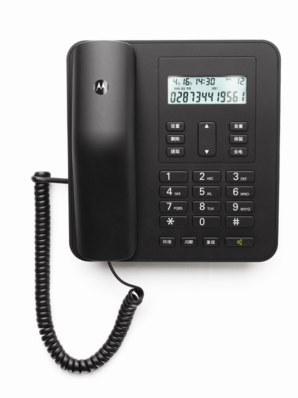 摩托罗拉ct310c电话机办公家用免提固定座机免电池双插口储存号码