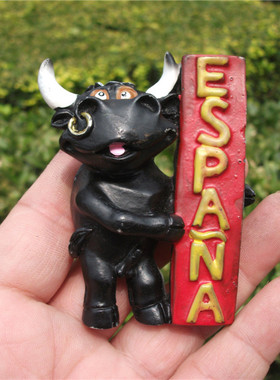 世界旅游纪念冰箱贴 西班牙 威武的公牛 斗牛 ESPANA