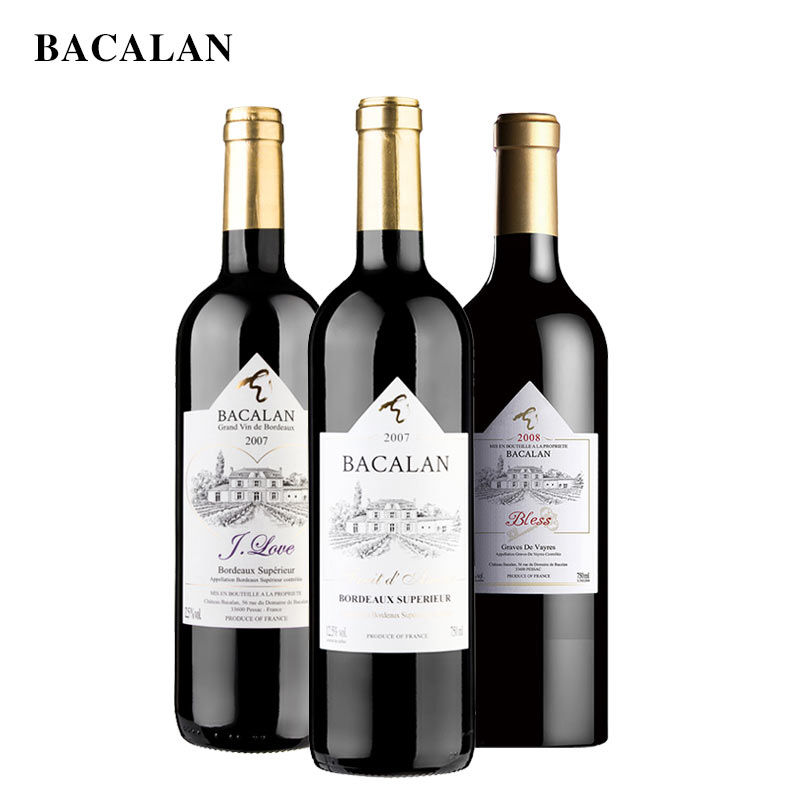 法国原瓶进口红酒 波尔多AOC等级 巴克龙干红葡萄酒 圆满套餐