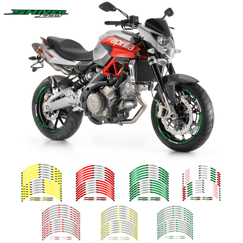 阿普利亚 SHIVER 750摩托车改装个性轮毂贴轮圈车圈防水反光贴纸