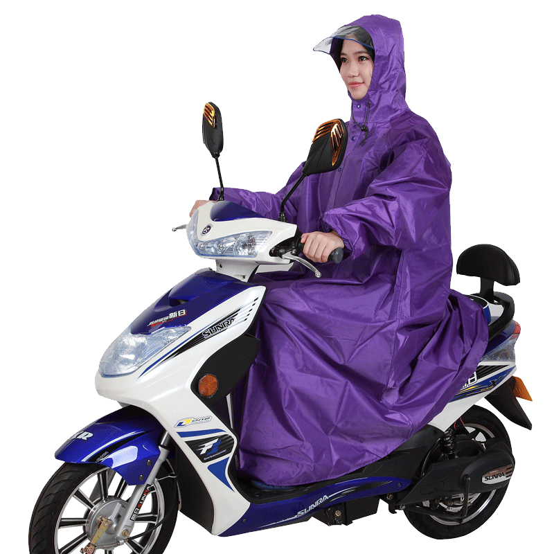 华海雨衣电动车有袖带袖时尚成人男女单人加大加厚电瓶摩托车雨衣