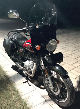 雅马哈天骏125摩托车挡风玻璃复古改装挡风玻璃
