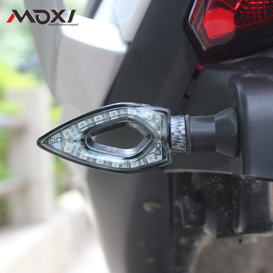 MOXI转弯灯摩托车LED转向灯超亮踏板助力车转向灯总成 装饰灯防水