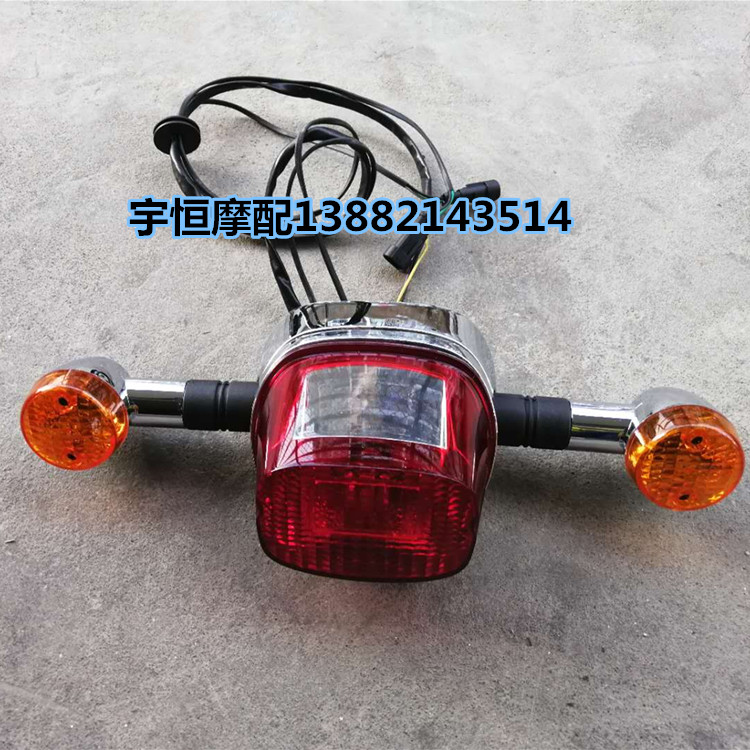 适用钱江凯威摩托车配件250-L/QJ200-2G/250-J尾灯总成带转向灯