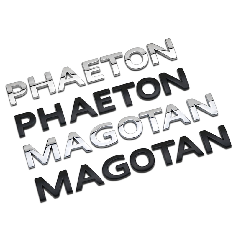 适用辉腾车标迈腾MAGOTAN PHAETON字母标车身贴后备箱尾标汽车贴
