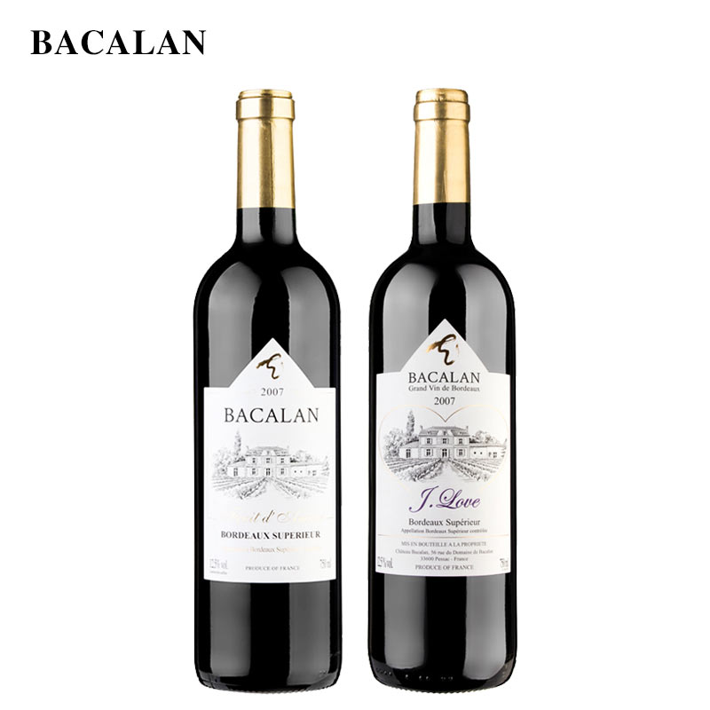 法国原瓶进口红酒 波尔多AOC等级 巴克龙干红葡萄酒 佳酿套餐