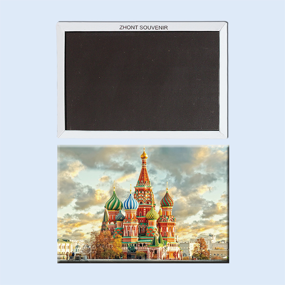 俄罗斯 莫斯科 红场教堂 建筑美景 磁性冰箱贴 旅行纪念品 22598