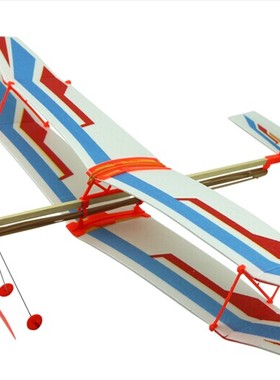 橡筋飞机航模拼装 飞机模型 科普模型 橡筋动力双翼机 科技小制作
