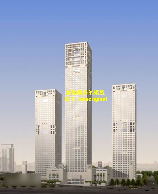 【新翔模型】北京市银泰中心柏悦豪华酒店宾馆饭店高级公寓模型
