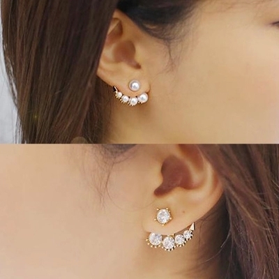 韩国正品 韩剧美女的诞生韩艺瑟莎拉同款耳钉珍珠水钻耳钉
