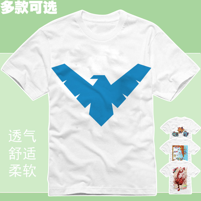 T恤衫短袖半袖蝙蝠侠logo标志符号夜翼小丑男女韩版休闲个性