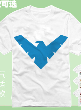 T恤衫短袖半袖蝙蝠侠logo标志符号夜翼小丑男女韩版休闲个性