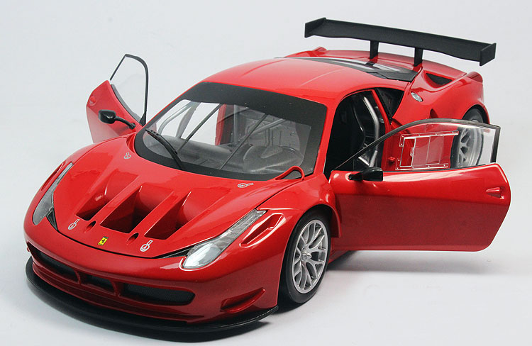 正品风火轮 1:18 法拉利 Ferrari 458  GT2 红色 汽车模型只开2门