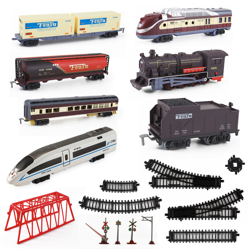 大型电动仿真火车玩具 1：87电动火车模型火车头 火车玩具 轨道