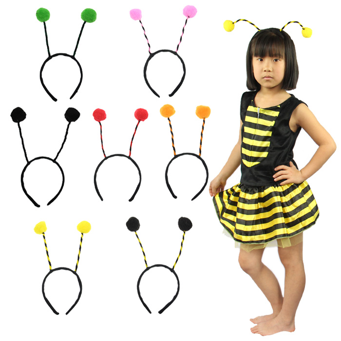 幼儿园演出道具cos化装舞会成人儿童卡通动物头饰蚂蚁小蜜蜂头箍