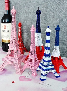 特价法国巴黎埃菲尔铁塔模型摆件 彩色铁塔模型 摄影道具客厅摆件