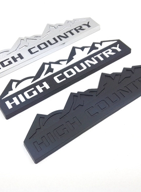 High Country车贴高地区域金属车标适用于雪佛兰吉普道奇福特车贴