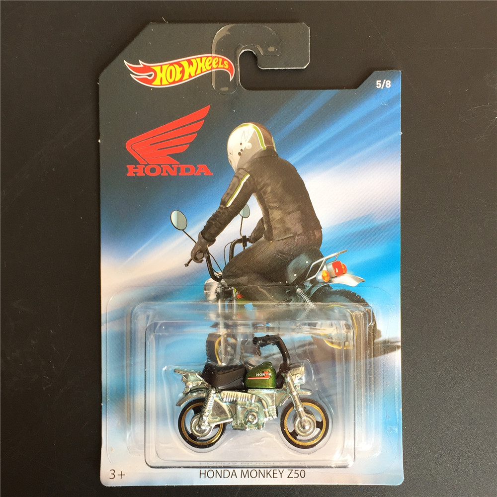 风火轮火辣小跑车本田70周年珍藏版 猴子Z50摩托模型玩具合金儿童