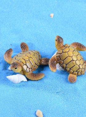 微景观生态瓶造景树脂海龟水族海景动物装饰小摆件卡通可爱小乌龟