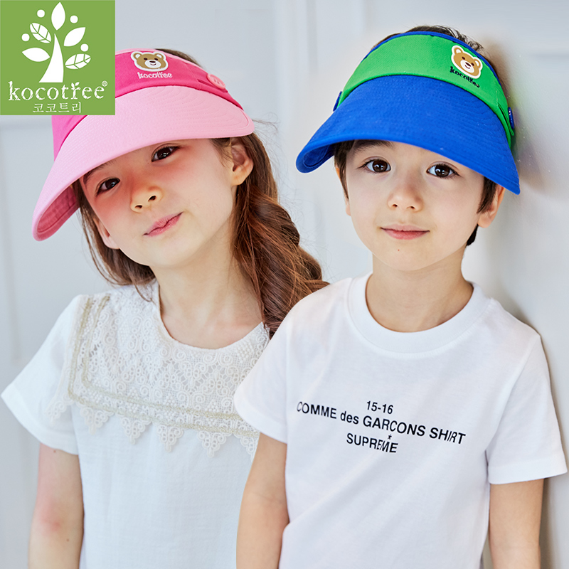 韩国儿童太阳帽子夏男童女孩大帽檐吸汗遮阳帽6空顶帽8防晒10岁