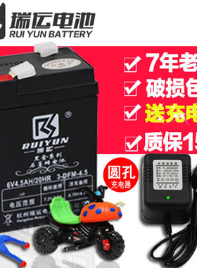 6V4.5ah/20HR甲壳虫儿童小孩玩具电动摩托车电瓶电子称蓄电池3fm4