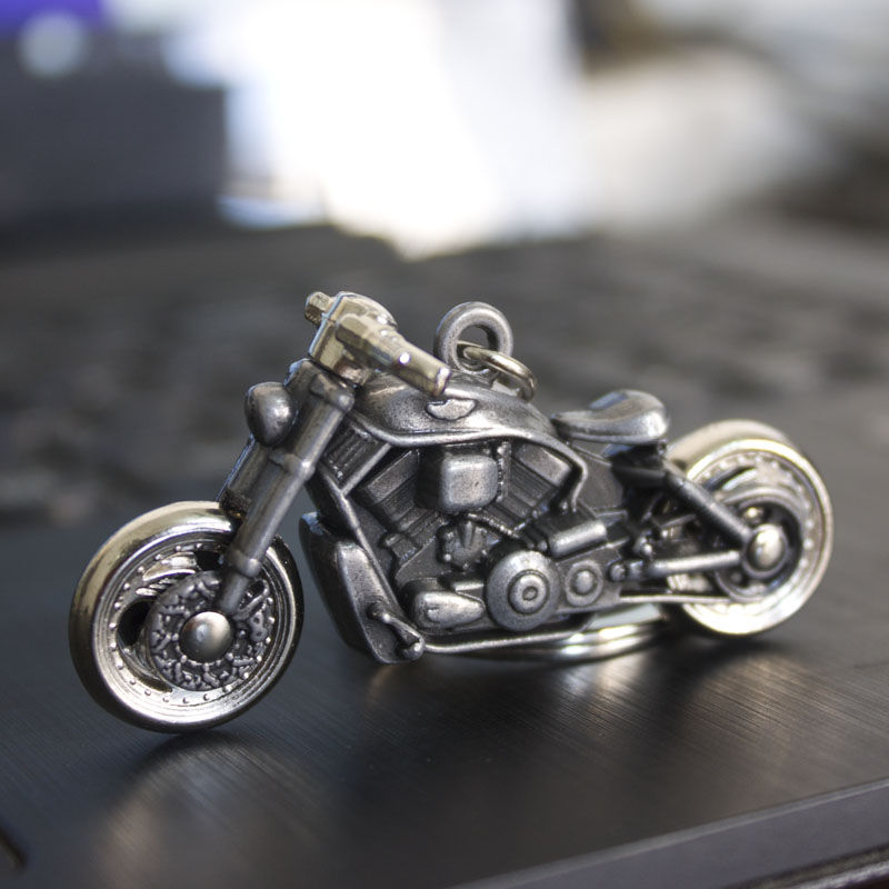 精英宝马高档摩托钥匙扣挂件 创意个性男小摩托车模型饰品礼品