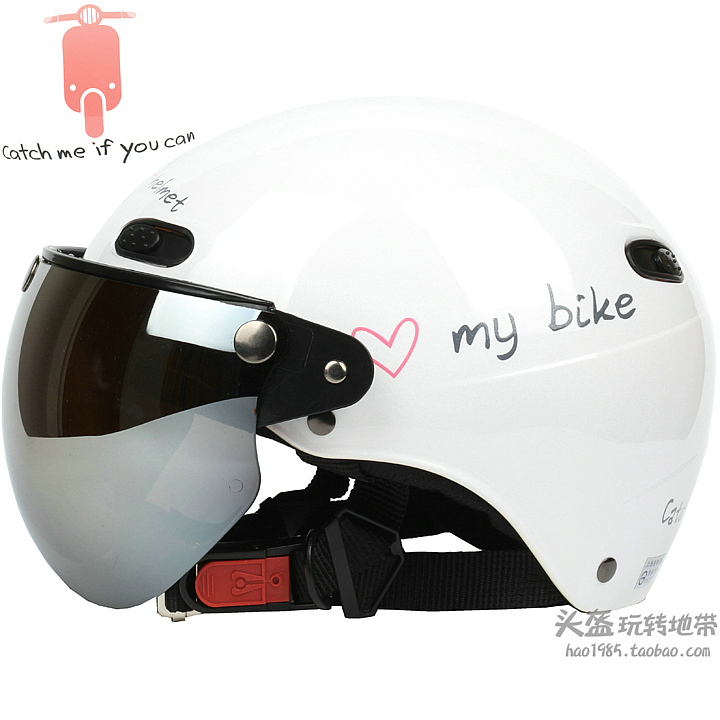 台湾EVO机车白色哈雷电动摩托车头盔男女防晒紫外线安全帽四夏季