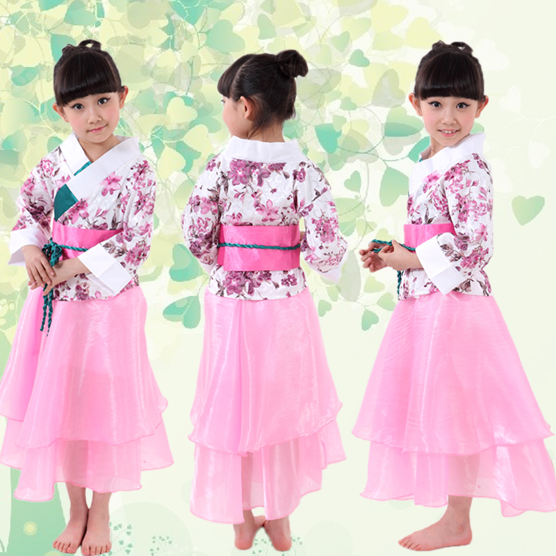 儿童舞蹈服女童日本和服幼儿演出服装少儿民族表演服传统摄影礼服