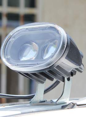 电动车LED灯12V摩托车超亮射灯LED改装防水鹰眼远光灯48V60V包邮
